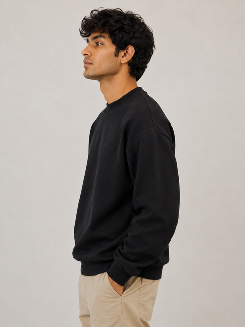 Sweatshirts for Men Black (Full Cotton) Belief It's Special.