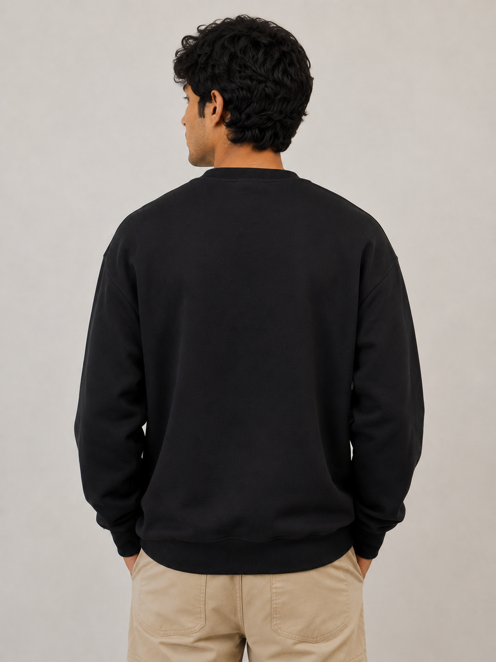 Sweatshirts for Men Black (Full Cotton) Belief It's Special.