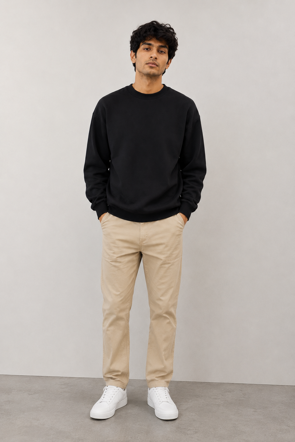 Sweatshirts for Men Black (Full Cotton) Belief It's Special.